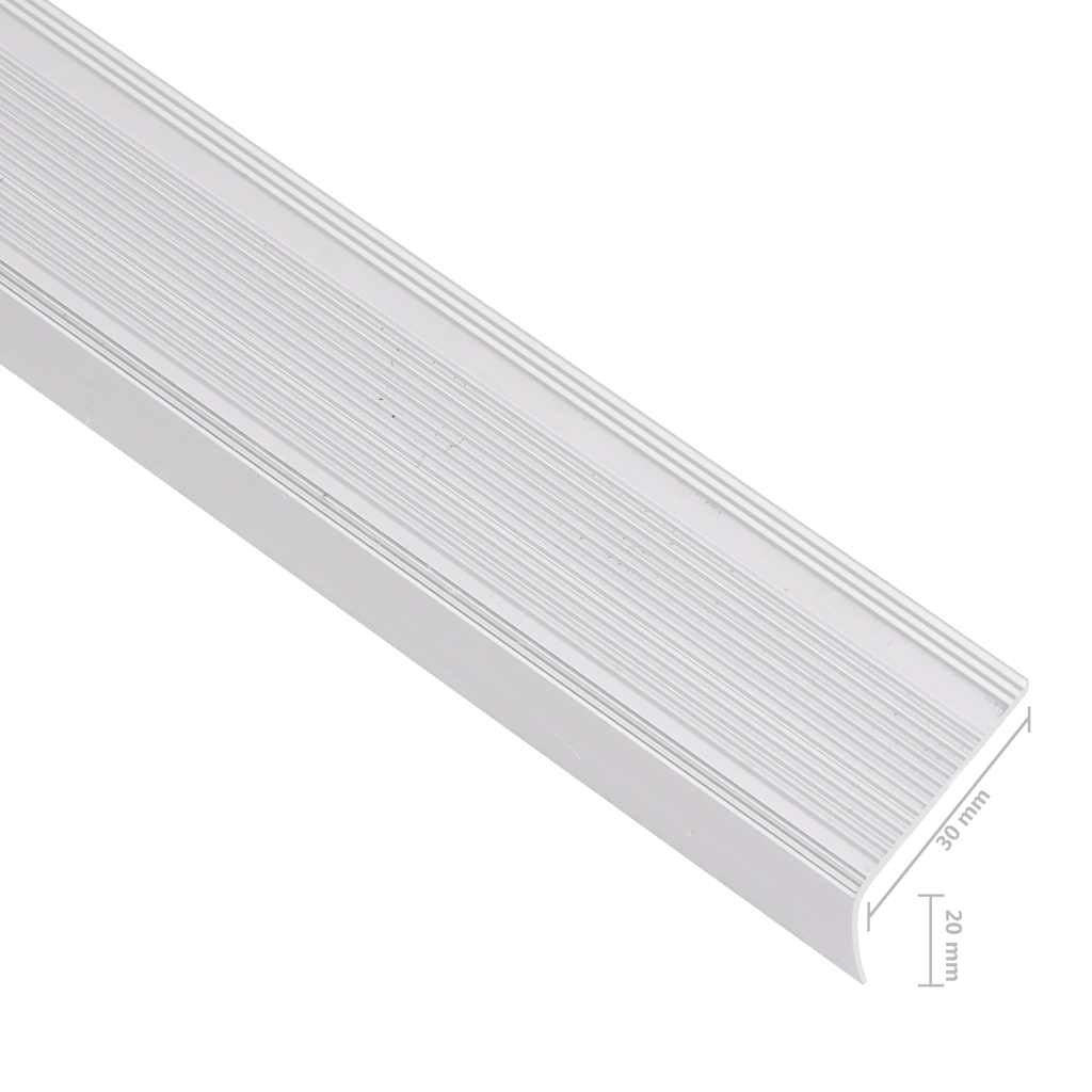 vidaXL Listwy schodowe w kształcie litery L 5 szt. Aluminium 100 cm
