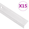 vidaXL Listwy schodowe w kształcie litery L 15 szt. Aluminium 100 cm