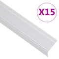 vidaXL Listwy schodowe w kształcie litery L 15 szt. Aluminium 100 cm
