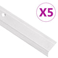 vidaXL Listwy schodowe w kształcie litery L 5 szt. Aluminium 100 cm