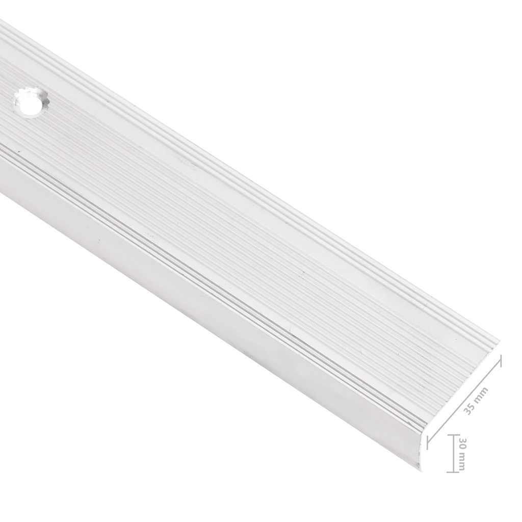 vidaXL Listwy schodowe w kształcie litery L 5 szt. Aluminium 100 cm