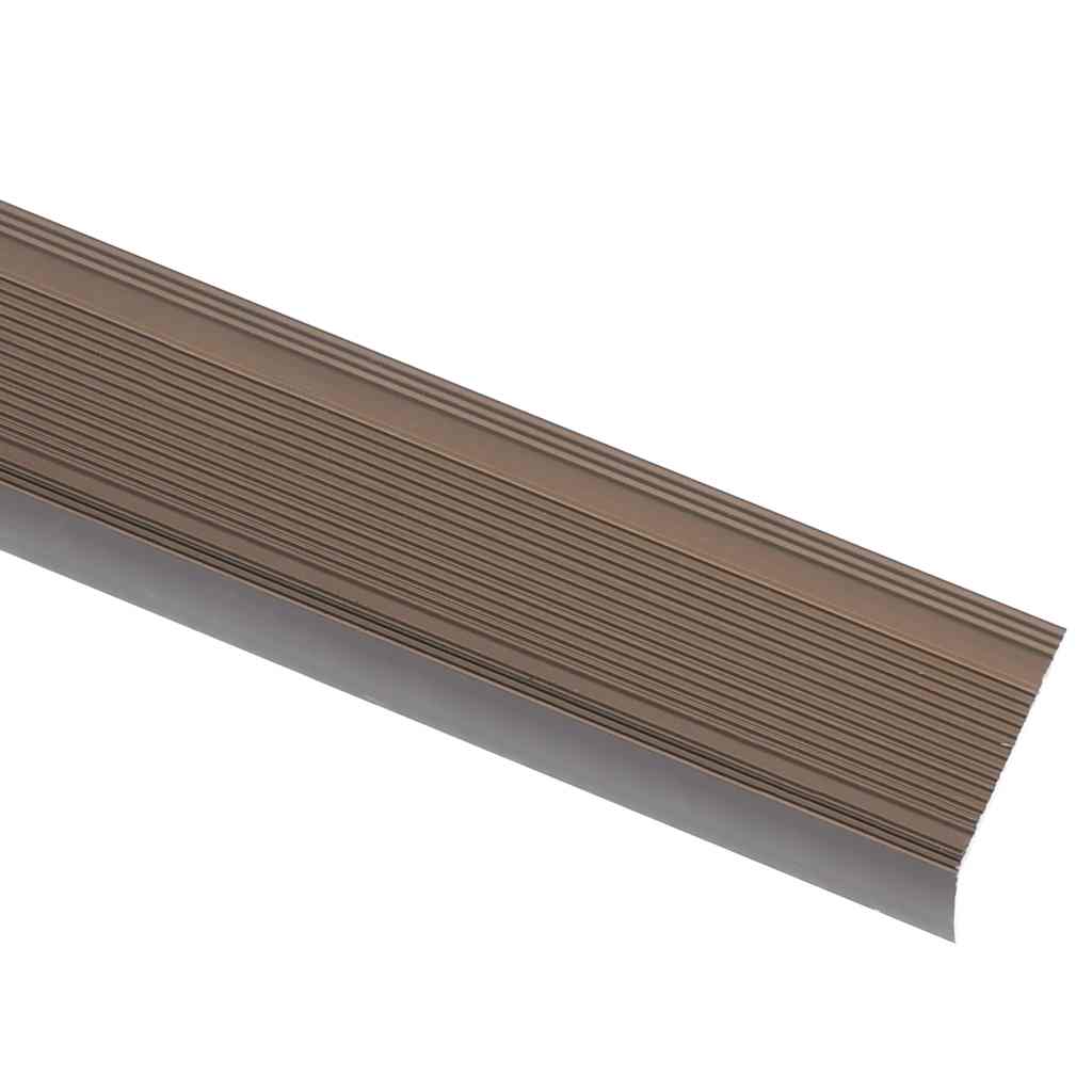 vidaXL Profile schodowe, kształt L, 5 szt., aluminium, 100 cm, brązowe