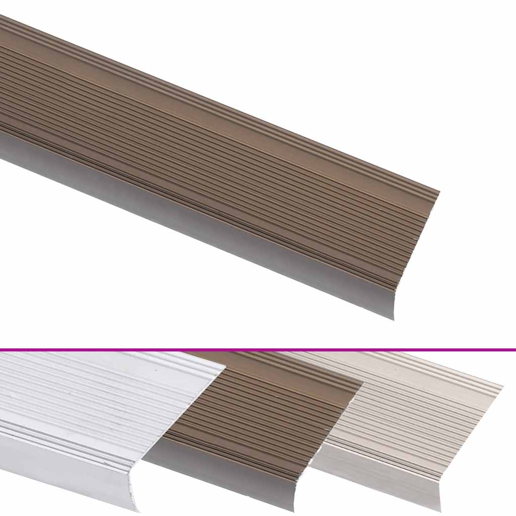 vidaXL Listwy schodowe w kształcie litery L 15 szt. Aluminium 100 cm