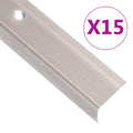 vidaXL Listwy schodowe w kształcie litery L 15 szt. Aluminium 100 cm