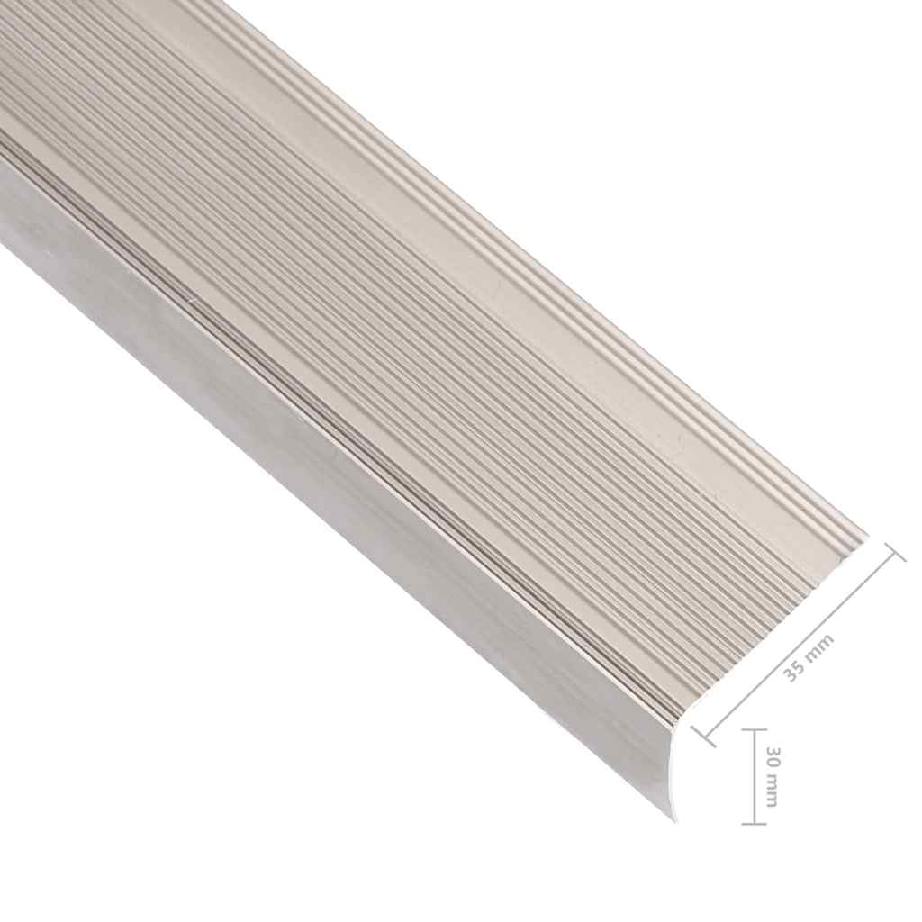 vidaXL Listwy schodowe w kształcie litery L 5 szt. Aluminium 100 cm