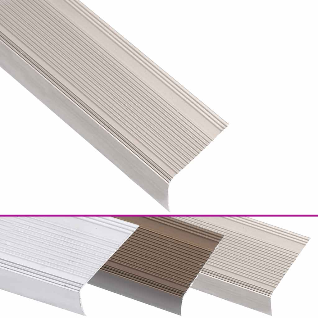 vidaXL Listwy schodowe w kształcie litery L 5 szt. Aluminium 100 cm