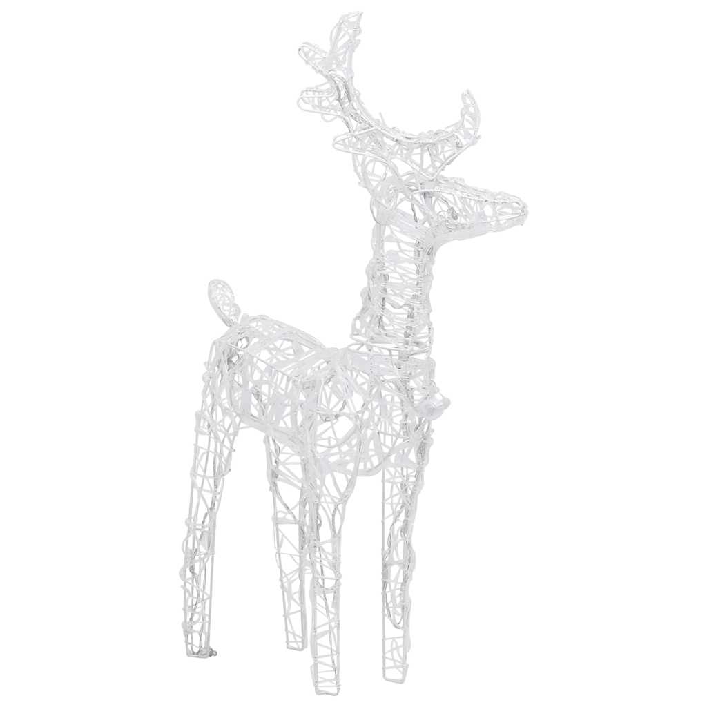 vidaXL Świąteczna dekoracja renifery z saniami, 160 diod LED, 130 cm