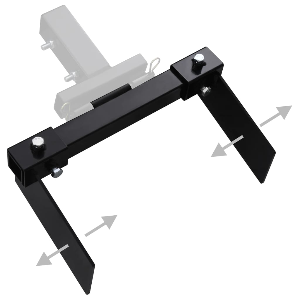 vidaXL Adapter do pługu śnieżnego montowanego do kosiarki, czarny