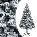 vidaXL Sztuczna choinka, ośnieżona, zielona, 150 cm, PVC