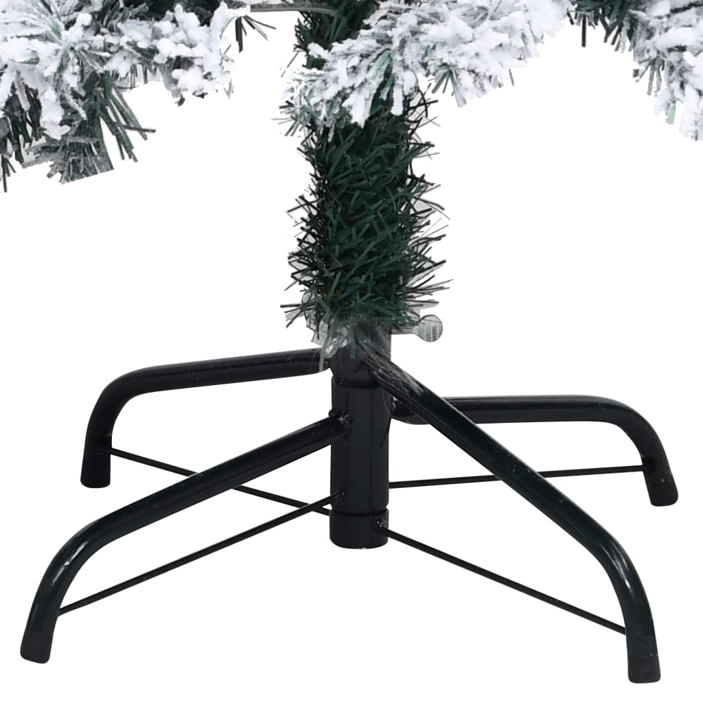 vidaXL Sztuczna choinka, ośnieżona, zielona, 150 cm, PVC
