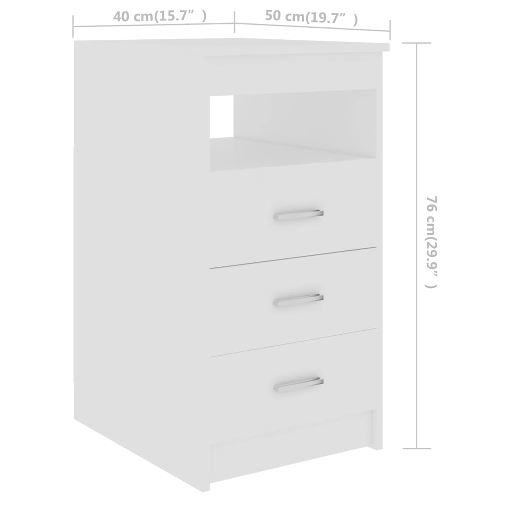 vidaXL Biurko, białe, 140x50x76 cm, materiał drewnopochodny