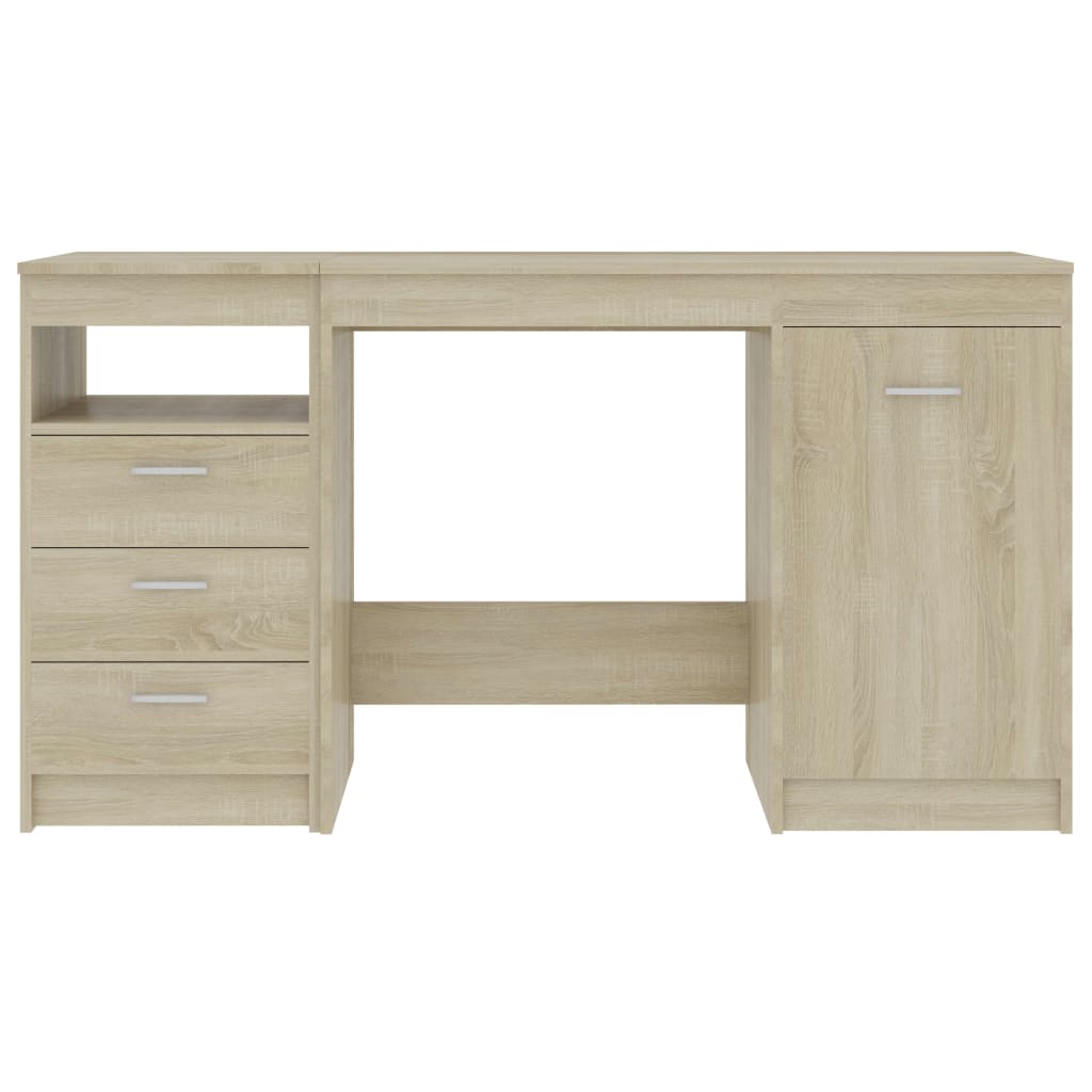 vidaXL Biurko, dąb sonoma, 140x50x76 cm, materiał drewnopochodny