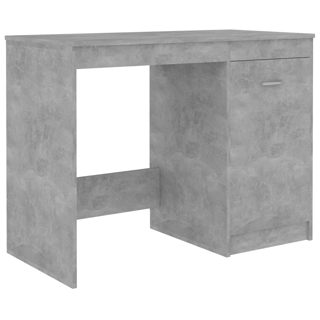 vidaXL Biurko, szarość betonu, 140x50x76 cm, materiał drewnopochodny