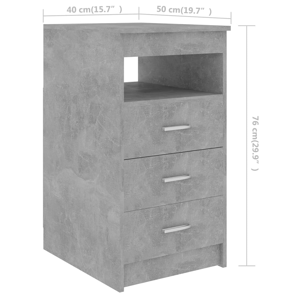 vidaXL Biurko, szarość betonu, 140x50x76 cm, materiał drewnopochodny
