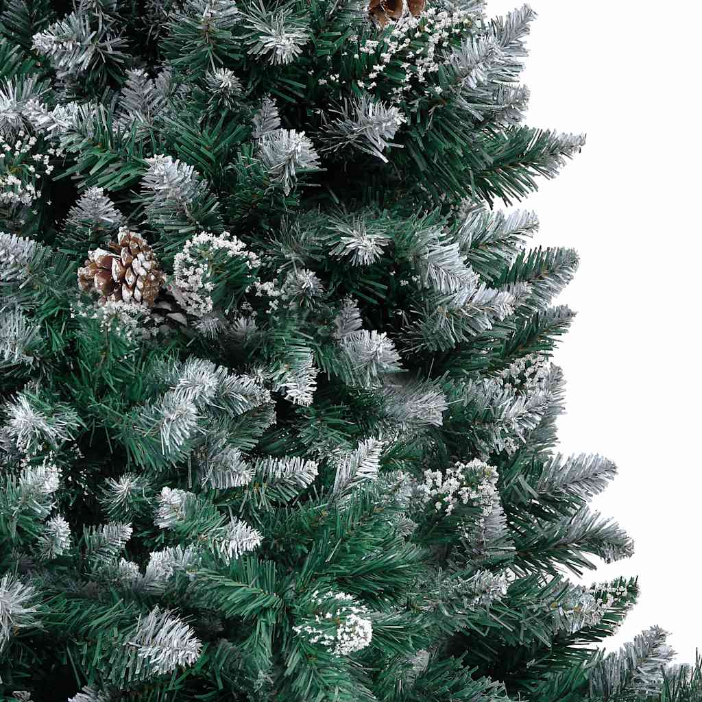 vidaXL Sztuczna choinka z szyszkami i białym śniegiem, 150 cm