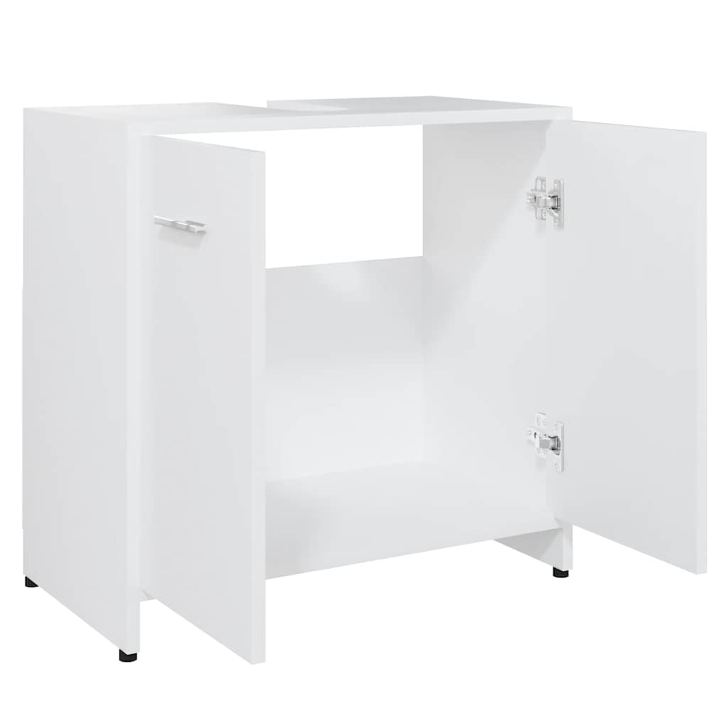vidaXL Szafka łazienkowa, biała, 60x33x61 cm, materiał drewnopochodny