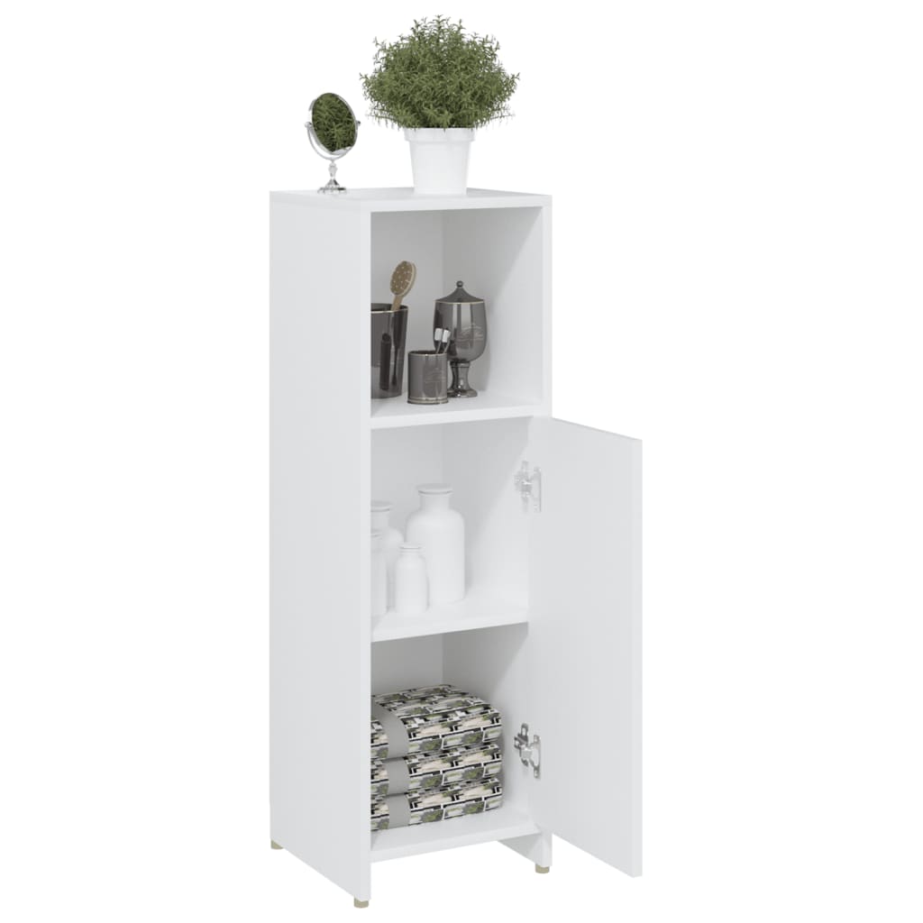 vidaXL Szafka łazienkowa, biała, 30x30x95 cm, materiał drewnopochodny
