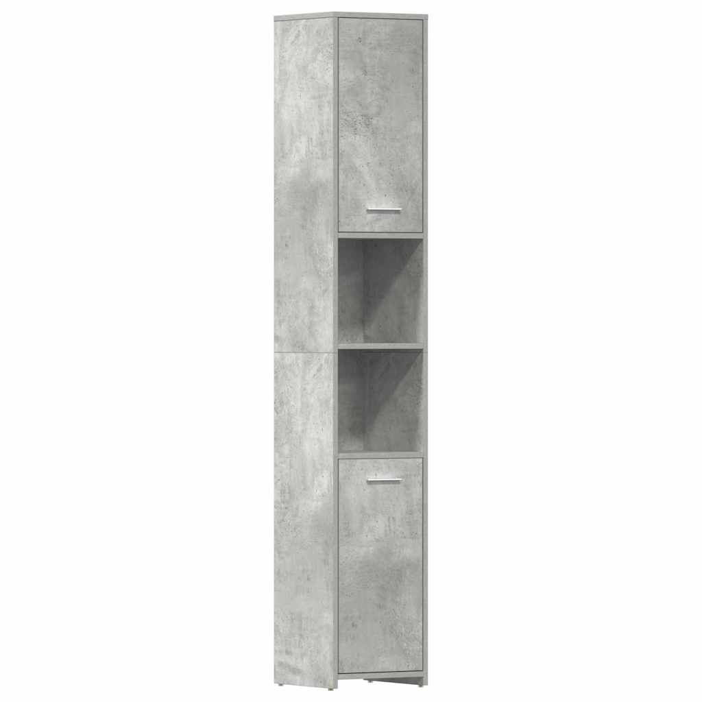 vidaXL Szafka łazienkowa, szarość betonu, 30x30x183,5 cm