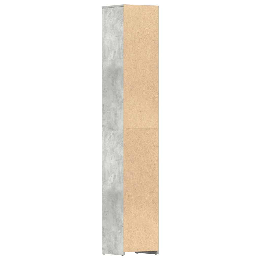 vidaXL Szafka łazienkowa, szarość betonu, 30x30x183,5 cm