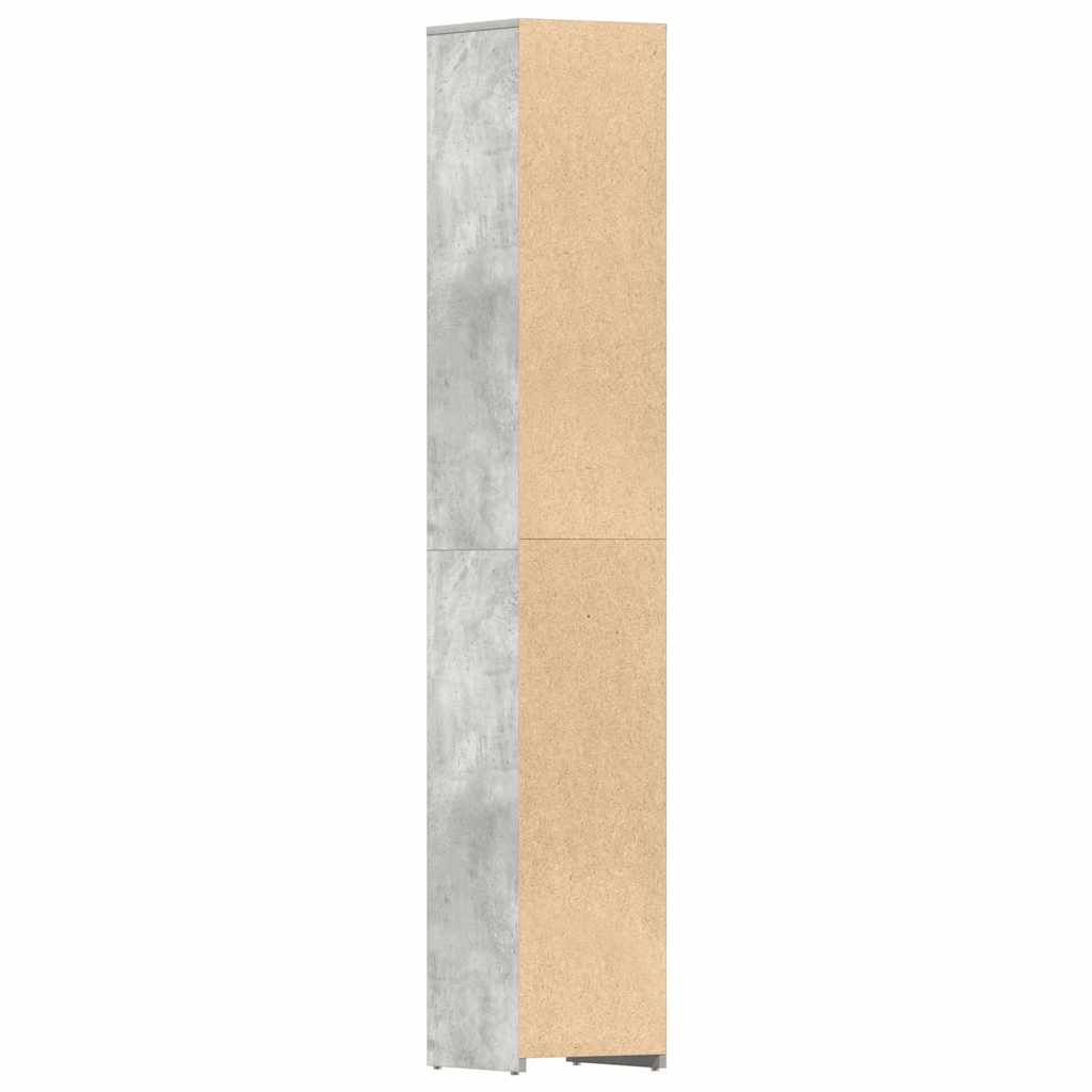 vidaXL Szafka łazienkowa, szarość betonu, 30x30x183,5 cm