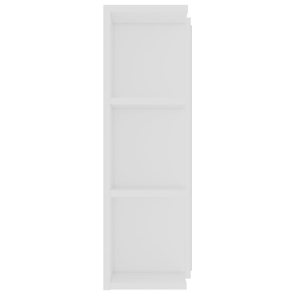 vidaXL Szafka łazienkowa z lustrem, biała, 80 x 20,5 x 64 cm