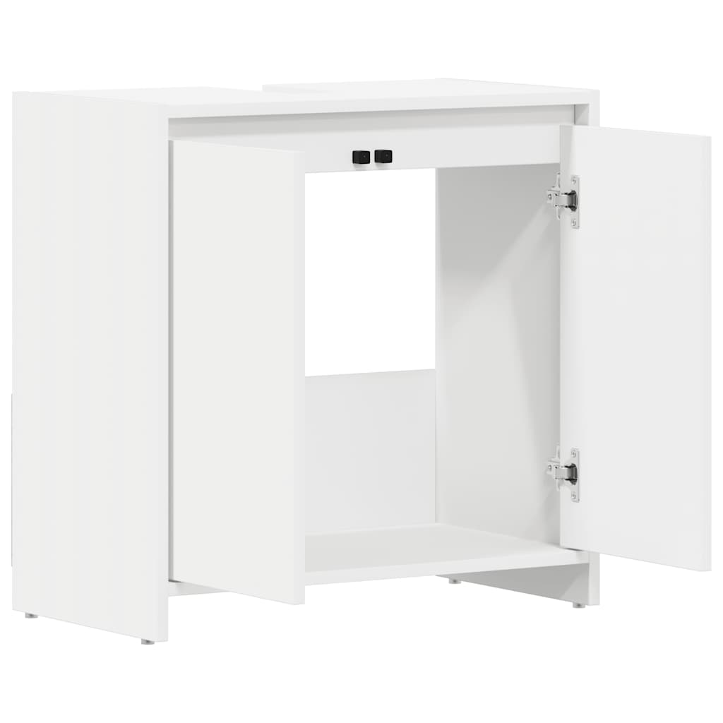 vidaXL Szafka łazienkowa, biała, 60x33x61 cm, materiał drewnopochodny