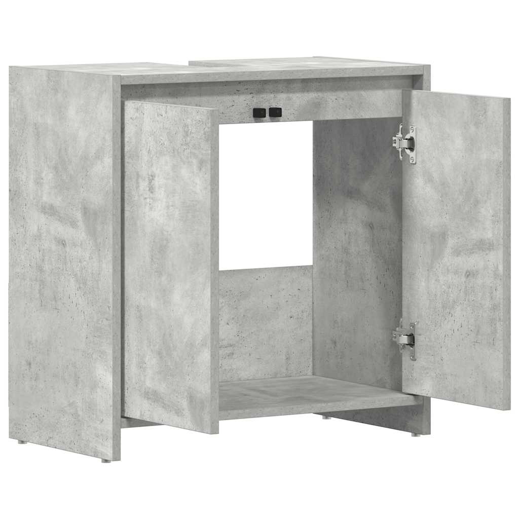 vidaXL Szafka łazienkowa, betonowa szarość, 60x33x61 cm