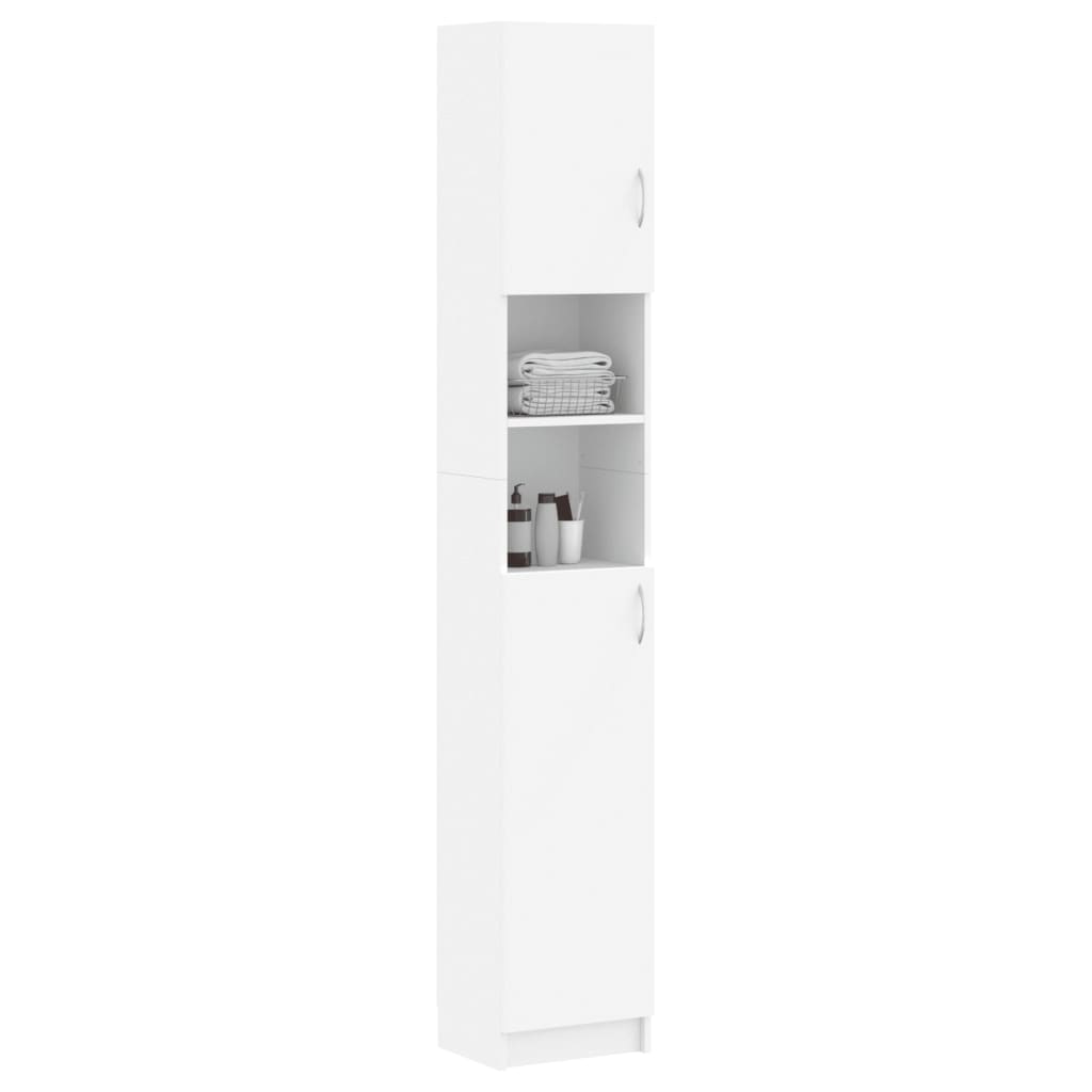 vidaXL Szafka łazienkowa, biała 32x25,5x190 cm materiał drewnopochodny