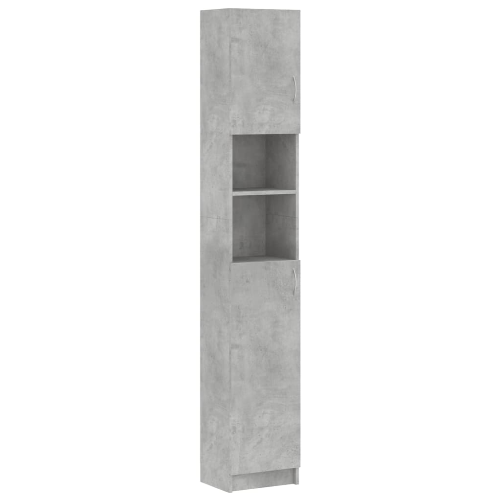 vidaXL Szafka łazienkowa, szarość betonu 32x25,5x190 cm