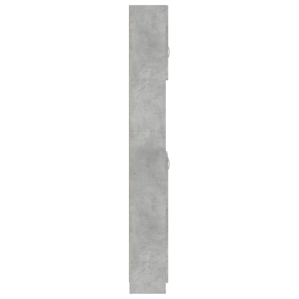 vidaXL Szafka łazienkowa, szarość betonu 32x25,5x190 cm