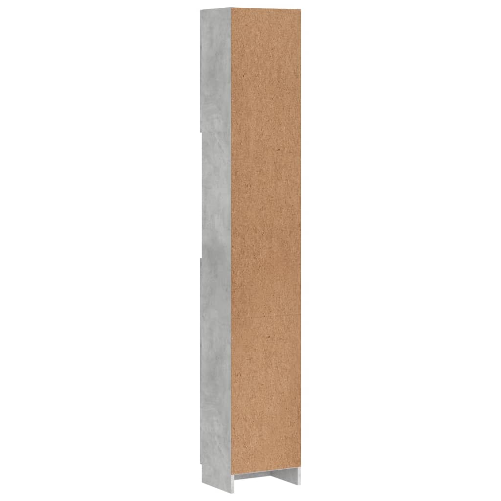 vidaXL Szafka łazienkowa, szarość betonu 32x25,5x190 cm