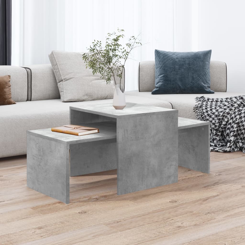 vidaXL Stoliki kawowe, betonowy szary, 100x48x40 cm
