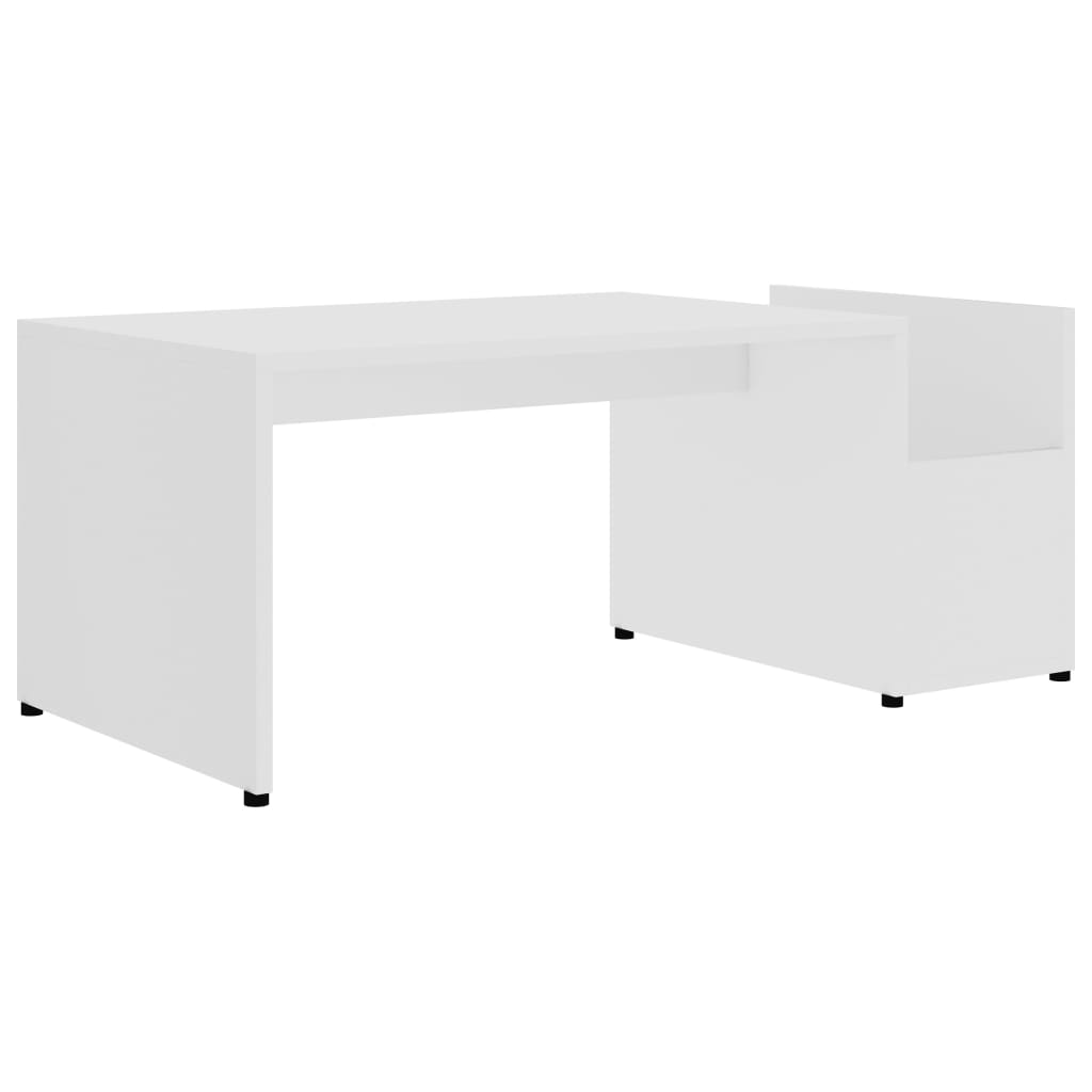 vidaXL Stolik kawowy, biały, 90x45x35 cm, materiał drewnopochodny