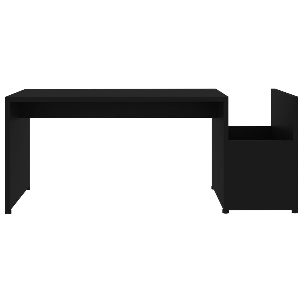 vidaXL Stolik kawowy, czarny, 90x45x35 cm, materiał drewnopochodny