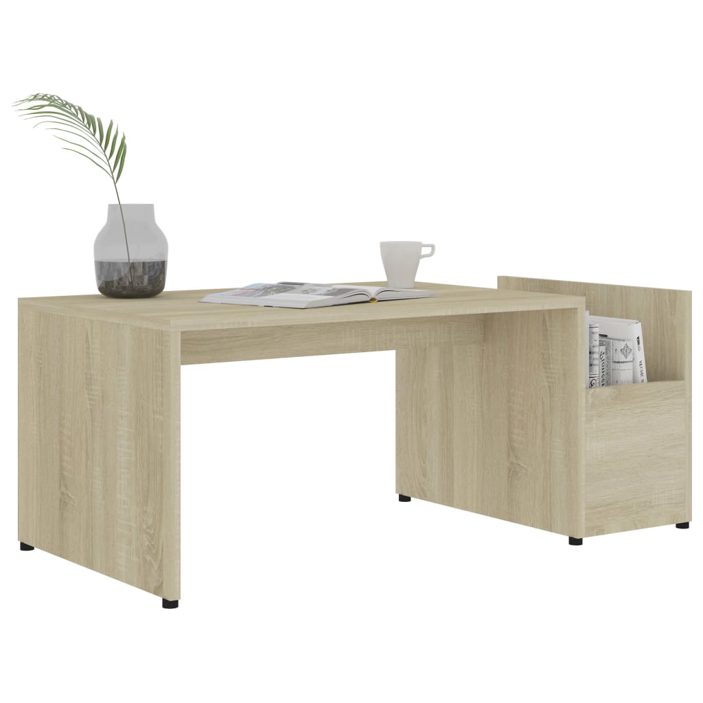 vidaXL Stolik kawowy, dąb sonoma, 90x45x35 cm, materiał drewnopochodny
