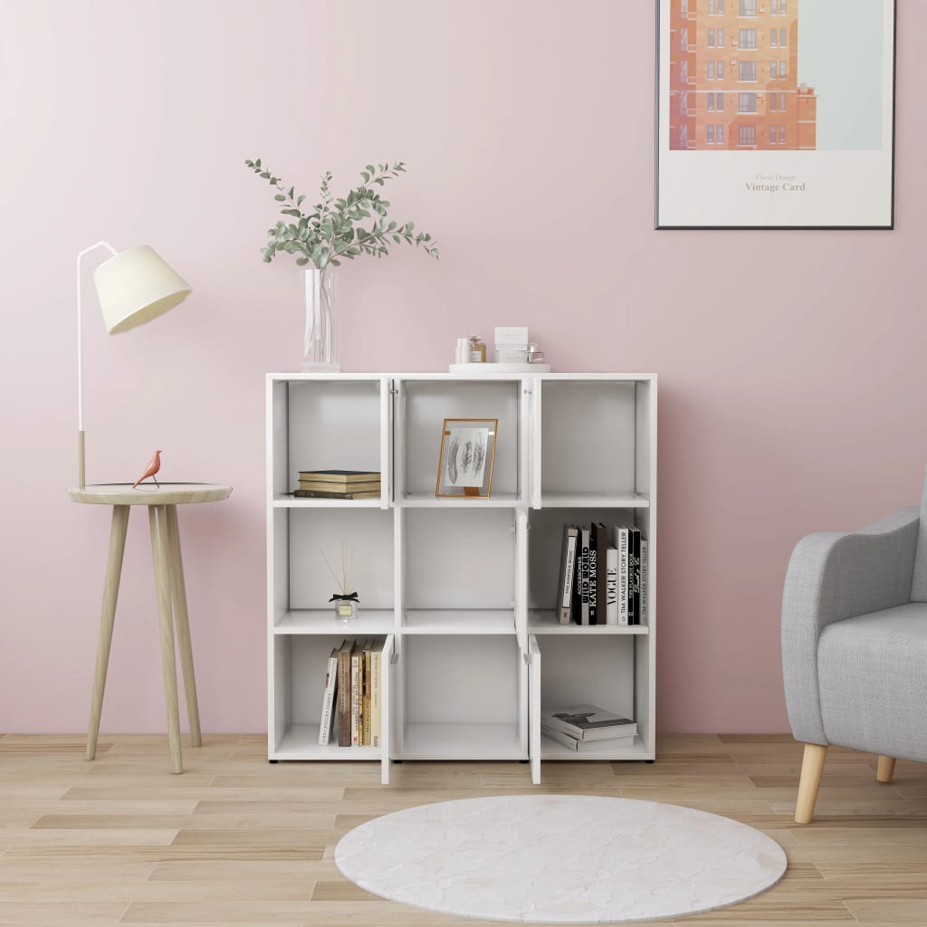 vidaXL Regał na książki, biały, 90x30x90 cm, materiał drewnopochodny