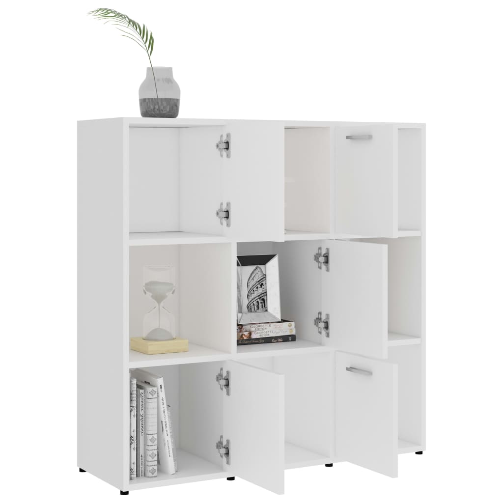 vidaXL Regał na książki, biały, 90x30x90 cm, materiał drewnopochodny