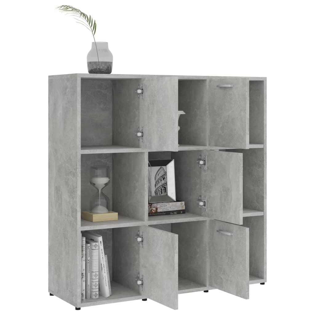 vidaXL Regał, betonowy szary, 90x30x90 cm, materiał drewnopochodny
