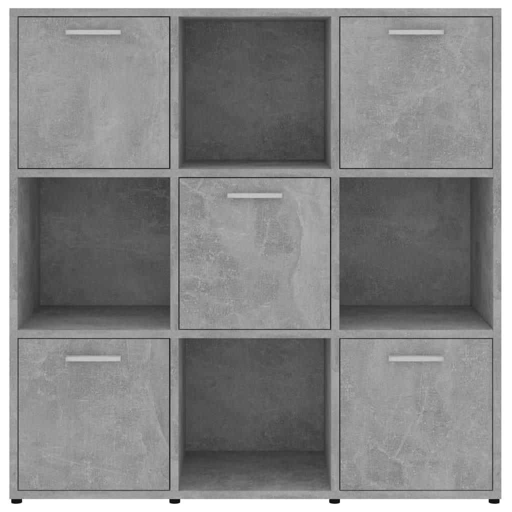 vidaXL Regał, betonowy szary, 90x30x90 cm, materiał drewnopochodny