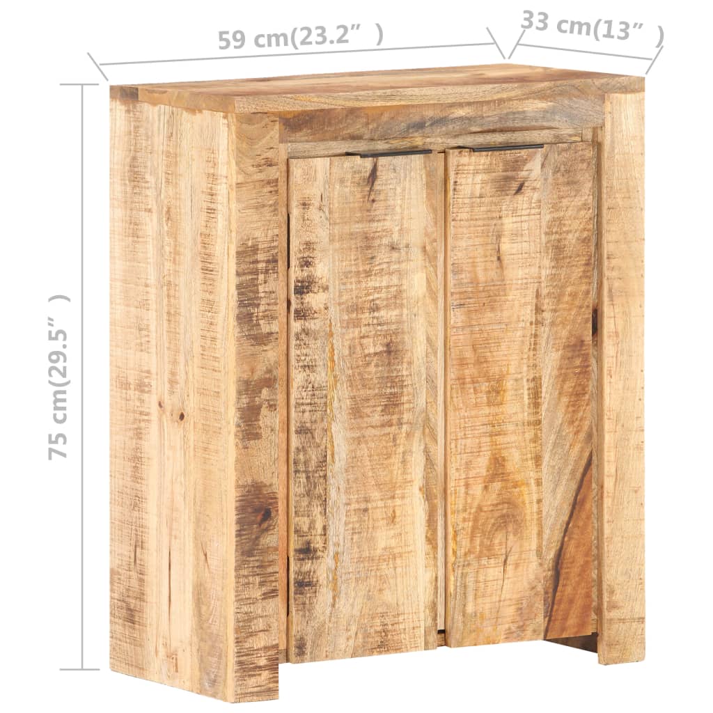vidaXL Szafka, 59x33x75 cm, surowe drewno mango