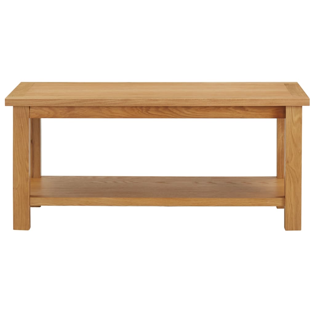 vidaXL Stolik kawowy, 90 x 45 x 40 cm, lite drewno dębowe