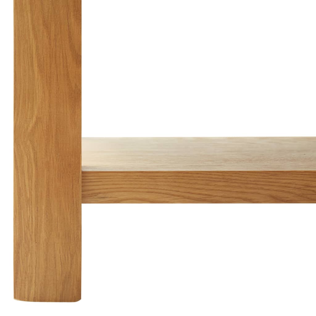 vidaXL Stolik kawowy, 90 x 45 x 40 cm, lite drewno dębowe