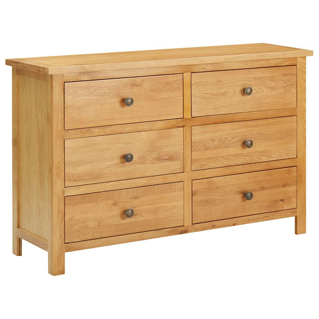 vidaXL Komoda, 105x33,5x73 cm, lite drewno dębowe