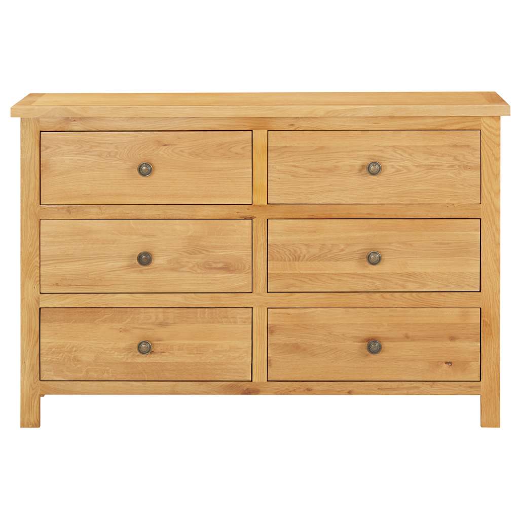 vidaXL Komoda, 105x33,5x73 cm, lite drewno dębowe