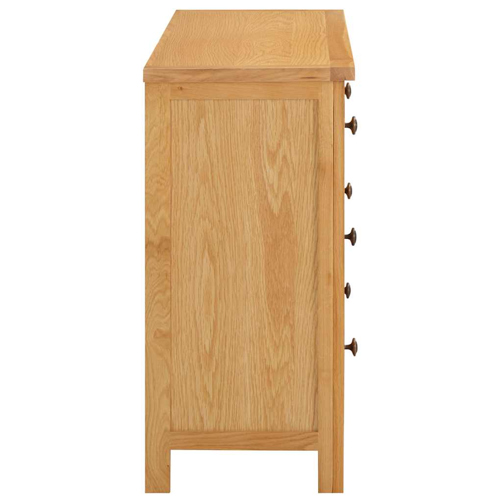 vidaXL Komoda, 105x33,5x73 cm, lite drewno dębowe