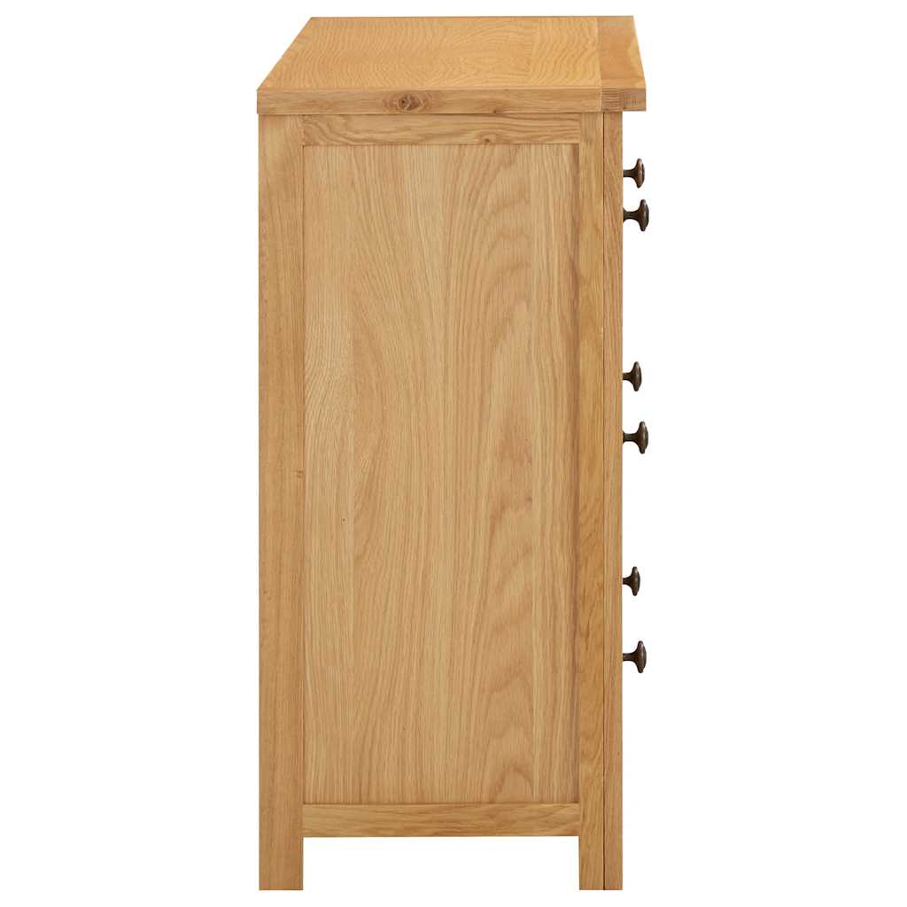 vidaXL Komoda, 80x35x75 cm, lite drewno dębowe