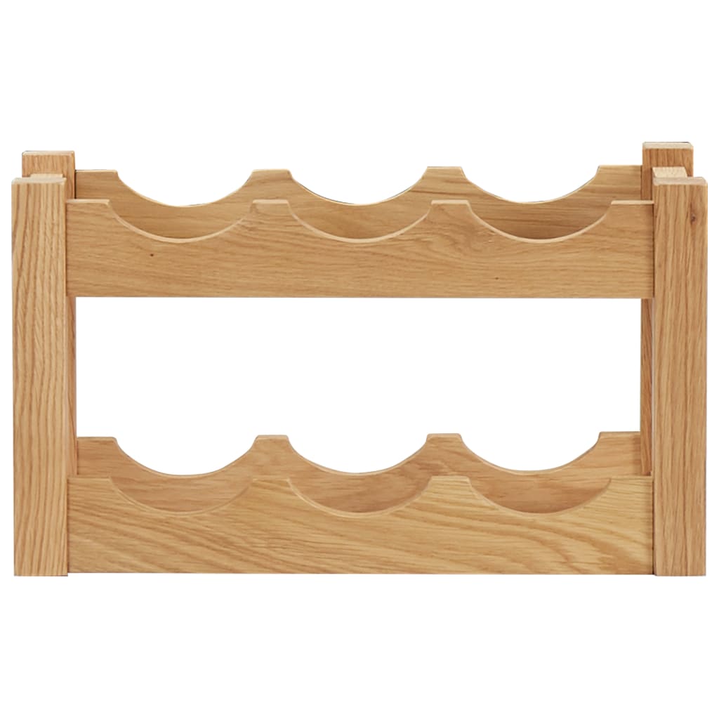 vidaXL Stojak na 6 butelek wina, 37x21x21 cm, lite drewno dębowe