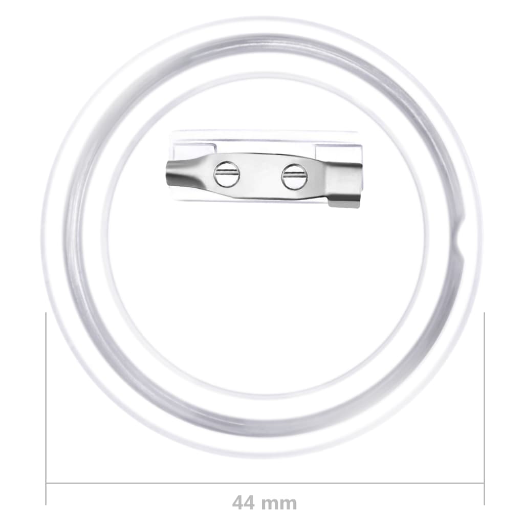 vidaXL Przypinki z zapięciami, 100 szt., akryl, 44 mm