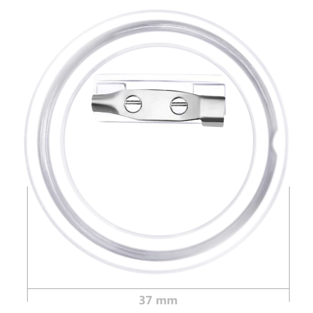vidaXL Przypinki z zapięciami, 100 szt., akryl, 37 mm