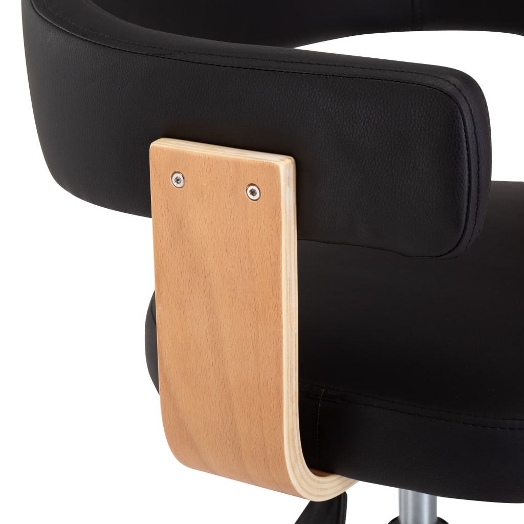 vidaXL Obrotowe krzesła stołowe, 2 szt., czarne, sztuczna skóra
